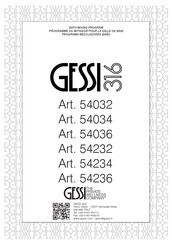 Gessi 54036 Mode D'emploi