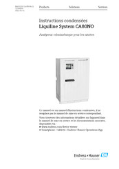 Endress+Hauser Liquiline System CA80NO Instructions Condensées