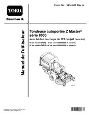 Toro Z Master 74312 Manuel De L'utilisateur