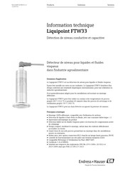 Endress+Hauser Liquipoint FTW33 Information Technique