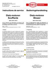 Dietz-motoren SB120 Instructions De Service