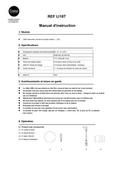 Corep LI187 Manuel D'instruction