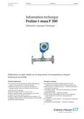 Endress+Hauser Proline t-mass F 300 Information Technique