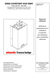 Atlantic franco belge IDRA CONFORT 4028 MBV Notice De Référence