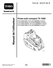 Toro TX 1000 Manuel De L'utilisateur