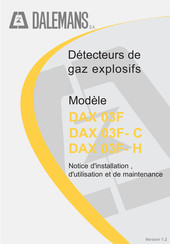 DALEMANS DAX 03F Notice D'installation, D'utilisation Et De Maintenance