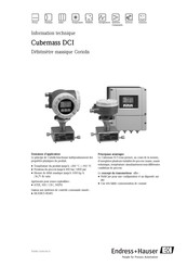 Endress+Hauser Cubemass DCI Information Technique