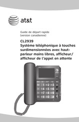 AT&T CL2939 Guide De Départ Rapide
