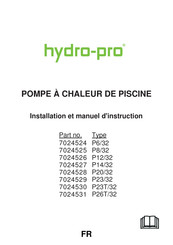 Hydro-Pro 7024524 Mode D'emploi