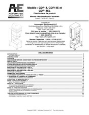 AUTOMATED EQUIPMENT GDF14E Mode D'emploi