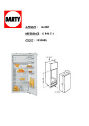 Miele K 846 i-1 Notice D'utilisation Et De Montage