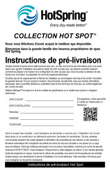 Hotspring HOT SPOT Serie Instructions