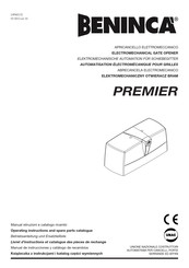 Beninca PREMIER Livret D'instructions Et Catalogue Des Pieces De Rechange