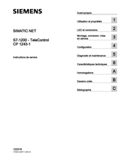 Siemens SIMATIC NET S7-1200 - Telecontrol Instructions De Service