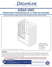 DreamLine Aqua Uno Instructions D'installation