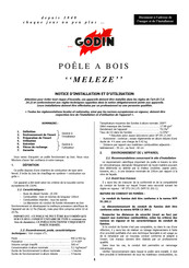 Godin MELEZE IV Notice D'installation Et D'utilisation