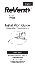 ReVent RVS80 Guide D'installation