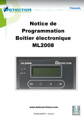 Detector ML2008 Notice De Programmation