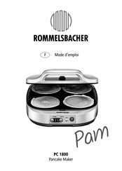 Rommelsbacher PC 1800 Mode D'emploi