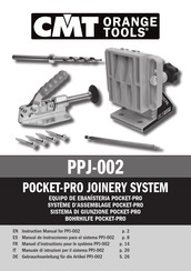 CMT ORANGE TOOLS POCKET-PRO PPJ-002 Manuel D'instructions