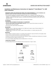 Emerson Appleton Code-Master Jr. LED CJL Instructions D'installation Et De Maintenance