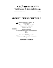 MIRION Technologies CRC-55t Manuel Du Propriétaire