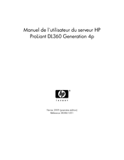 Hp ProLiant DL360 Generation 4p Manuel De L'utilisateur