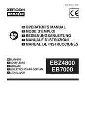 ZENOAH KOMATSU EBZ4800 EB7000 Mode D'emploi