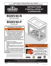 Napoleon BGNV40-N Instructions D'installation Et D'opération