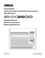 Yamaha EMX3500 Manuel D'instructions