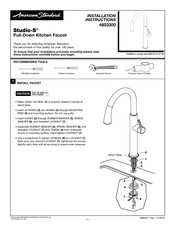 American Standard Studio-S 4803300 Instructions D'installation