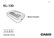 Casio KL-130 Mode D'emploi