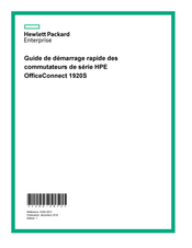 Hewlett Packard HPE OfficeConnect 1920S Guide Demarrage Rapide