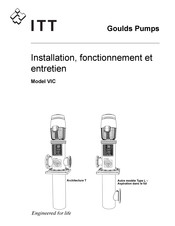 ITT Goulds Pumps VIC Installation, Fonctionnement Et Entretien
