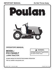 Poulan PO175H42LT Mode D'emploi