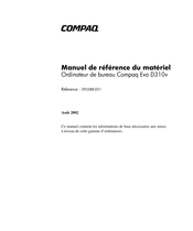 Compaq Evo D310v Manuel De Référence Du Matériel