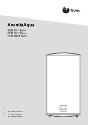 bulex AvantiaAqua BEH 100/1 Slim+ Notice D'installation
