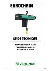 Verlinde EUROCHAIN VR VARIO Guide Technique