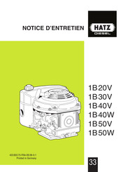 Hatz Diesel 1B 40W Notice D'entretien