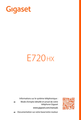 Gigaset E720HX Mode D'emploi