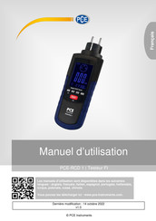 PCE Instruments PCE-RCD 1 Manuel D'utilisation