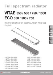 Sentiotec VITAE 750 Instructions Pour L'installation Et L'utilisation