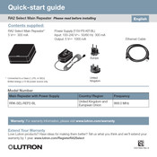 Lutron RA2 Guide De Démarrage Rapide