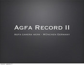 AGFA Record II Mode D'emploi