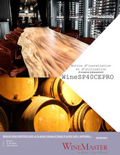 WINEMASTER WineSP40CEPRO Notice D'installation Et D'utilisation