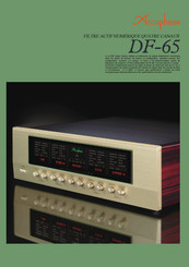 Accuphase DF-65 Guide Rapide