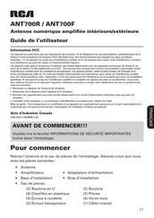 RCA ANT700F Guide De L'utilisateur