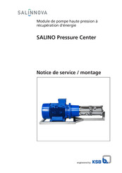 KSB SALINNOVA SALINO Pressure Center Notice De Service / Montage