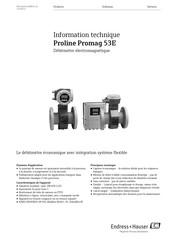 Endress+Hauser Proline Promag 53E Information Technique