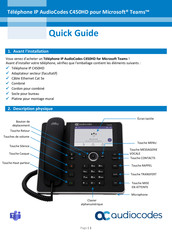 AudioCodes C450HD Guide Rapide